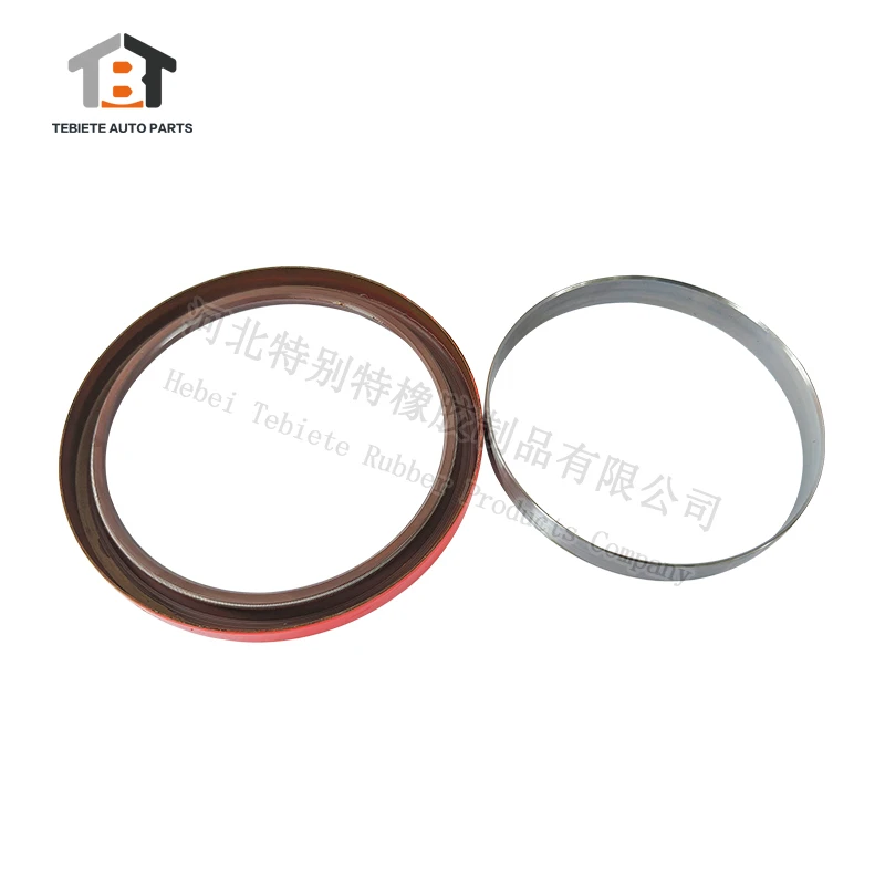 11814613 Red Painted Inner Rotary Cassette Oil Seal, Brown FKM, for New Holland John Deere Tractor Rear Axle Hub Final Drive, OE RE11036, Heat Resistant Oil Proof Wear Resistant