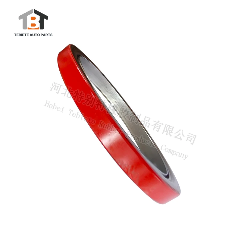 11814613 Red Painted Inner Rotary Cassette Oil Seal, Brown FKM, for New Holland John Deere Tractor Rear Axle Hub Final Drive, OE RE11036, Heat Resistant Oil Proof Wear Resistant