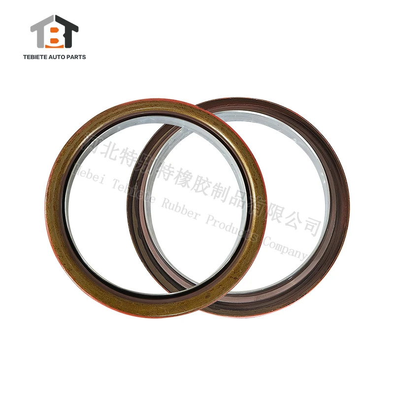 11814613 Red Painted Inner Rotary Cassette Oil Seal, Brown FKM, for New Holland John Deere Tractor Rear Axle Hub Final Drive, OE RE11036, Heat Resistant Oil Proof Wear Resistant