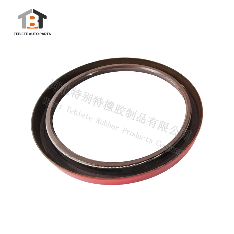 11814613 Red Painted Inner Rotary Cassette Oil Seal, Brown FKM, for New Holland John Deere Tractor Rear Axle Hub Final Drive, OE RE11036, Heat Resistant Oil Proof Wear Resistant