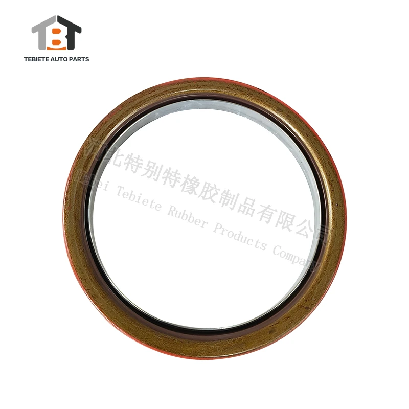 11814613 Red Painted Inner Rotary Cassette Oil Seal, Brown FKM, for New Holland John Deere Tractor Rear Axle Hub Final Drive, OE RE11036, Heat Resistant Oil Proof Wear Resistant