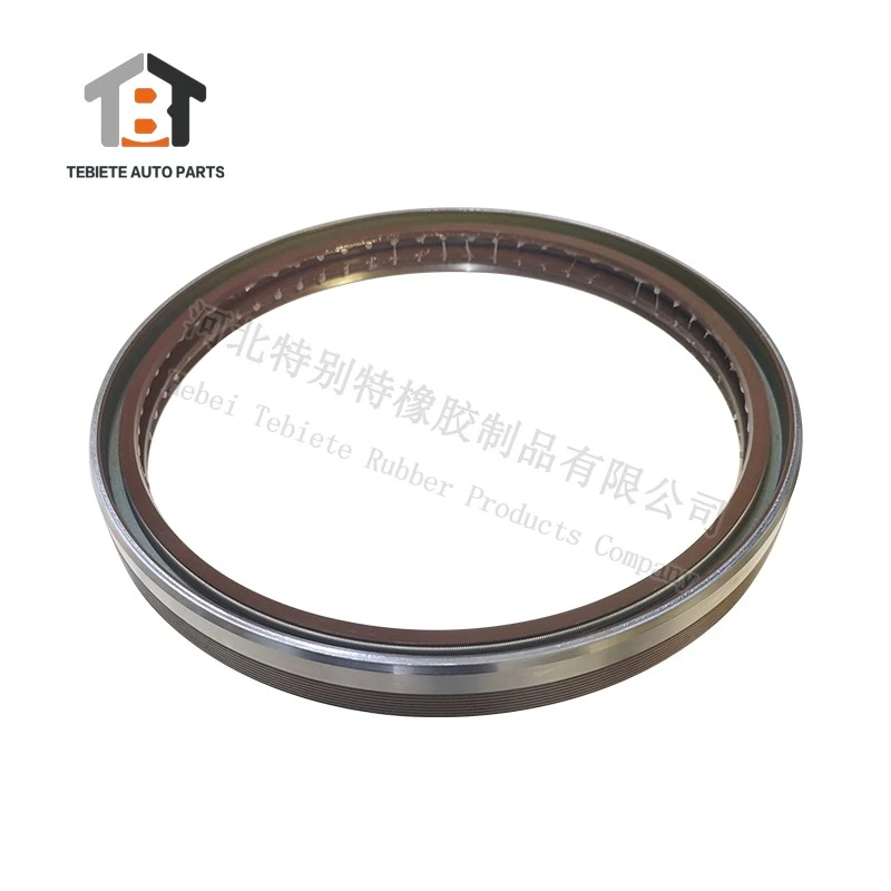 DZ90129340063 Wheel Hub Oil Seal 185*210*22 Half Rubber Half Iron Double Lips with O-Ring for Hande Axle / Shacman Truck