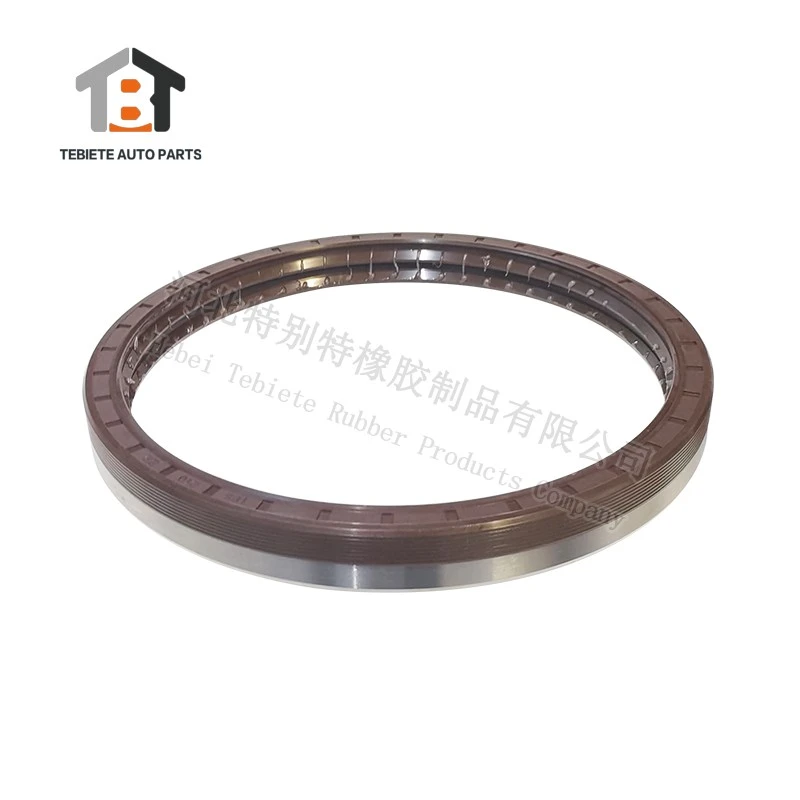 DZ90129340063 Wheel Hub Oil Seal 185*210*22 Half Rubber Half Iron Double Lips with O-Ring for Hande Axle / Shacman Truck