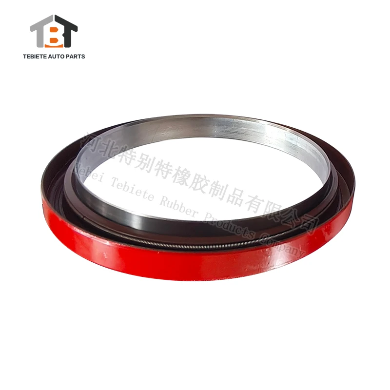 11814613 Red Painted Inner Rotary Cassette Oil Seal, Brown FKM, for New Holland John Deere Tractor Rear Axle Hub Final Drive, OE RE11036, Heat Resistant Oil Proof Wear Resistant